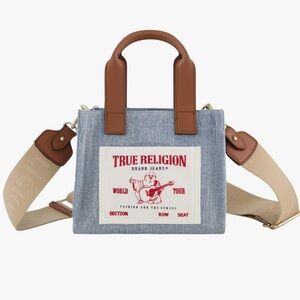 New!! Denim crossbody bag with True Religion logo
